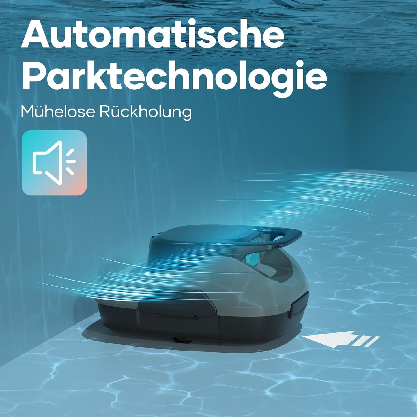 AIPER Poolroboter Kabellos, 90 Min Laufzeit, Auto-Reinigung, Ideal für Aufstellpools
