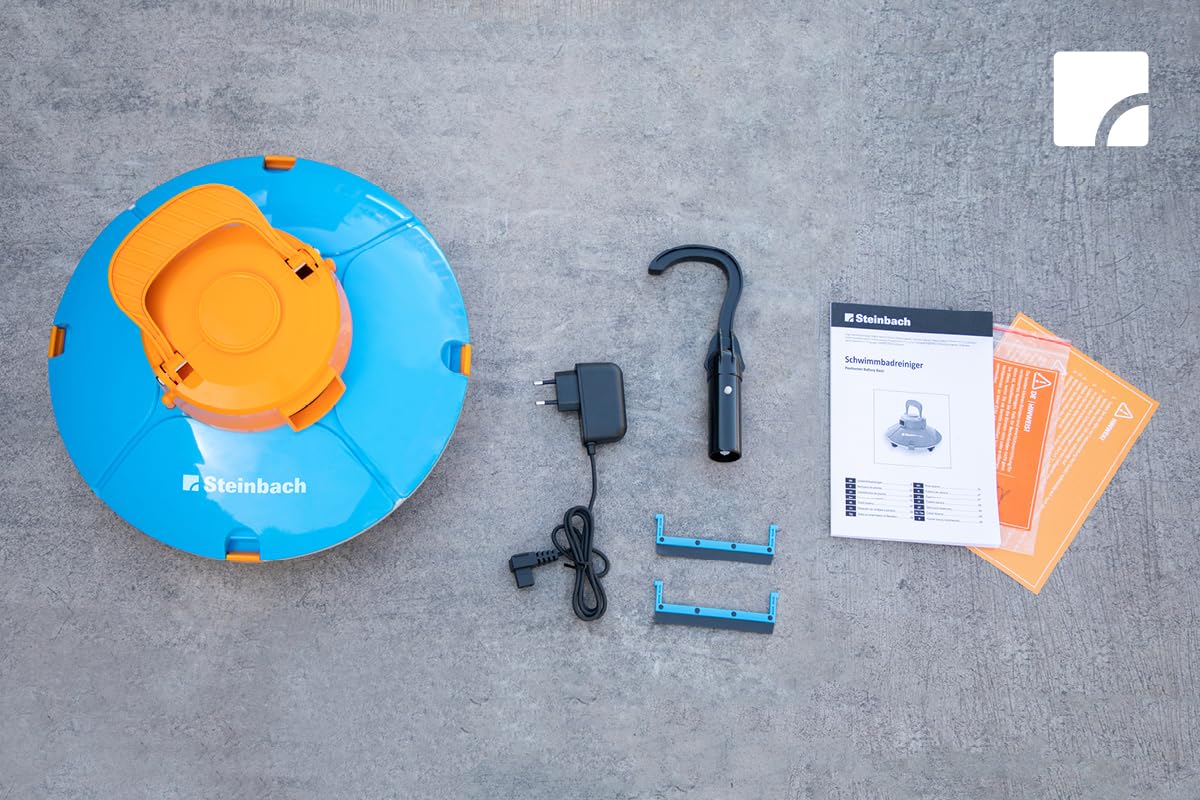 Steinbach Poolrunner Basic 2.0, Akku Poolsauger, 60 Min, Für 10 m², Salzwasser geeignet