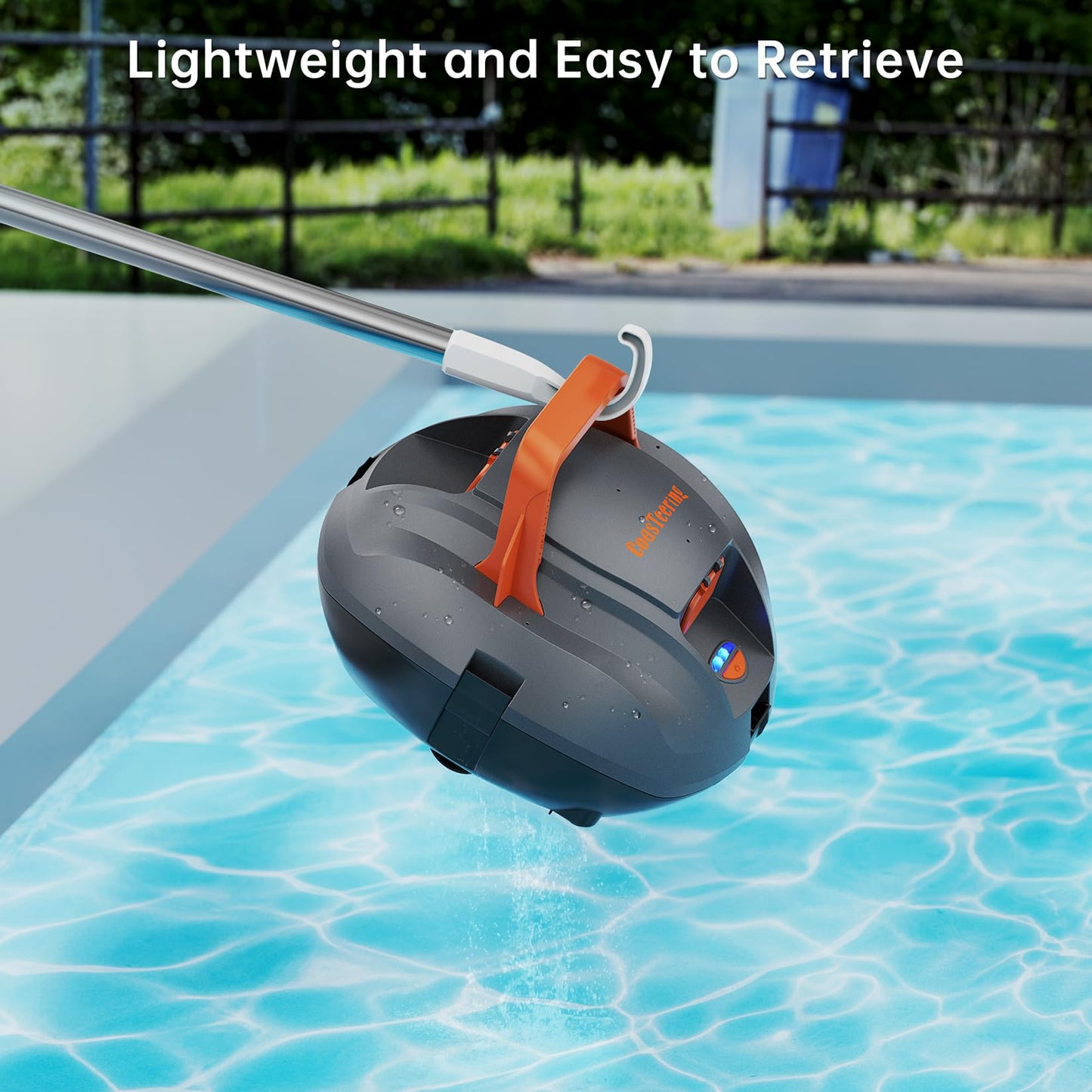 Coasteering Poolroboter Akku, 100 Min, Dualmotor, Selbstparker, Bis 80 m² Pools