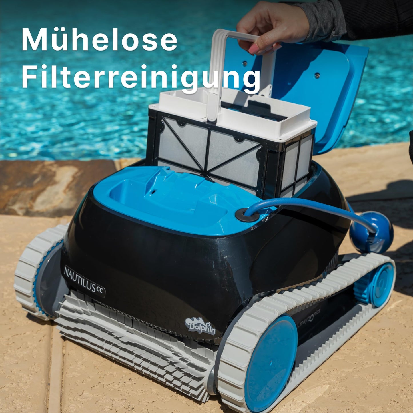 Dolphin Nautilus CC Poolroboter mit Kabel, Boden- & Wandreinigung, Für eingelassene Pools bis 10 m