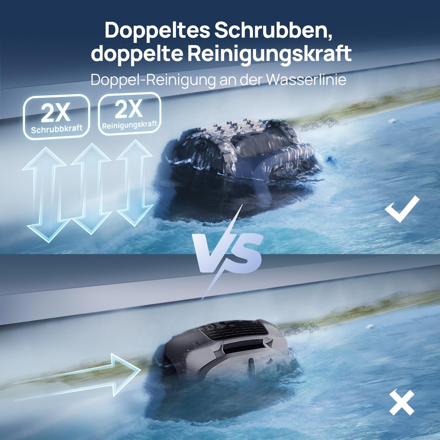 Beatbot AquaSense 2 Poolroboter, Akku, Wand- & Bodenreinigung, Bis 300 m² Pools