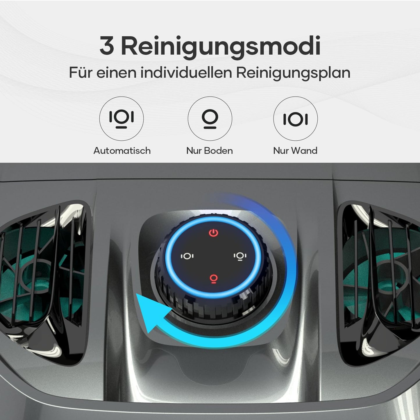 AIPER ZT6002 Poolroboter, Quad-Motor, 3 Modi, Wandkletternd, Für Pools bis 150 m²