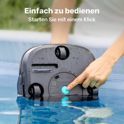 Gosvor Poolroboter Akku, 90 Min Laufzeit, Selbstparkend, Für Aufstellpools 80 m²
