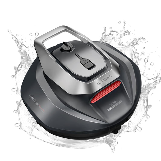 Ultenic Poolroboter Kabellos, 5200 mAh Akku, 90 Min, Auto-Parken, Für 80 m² Pools