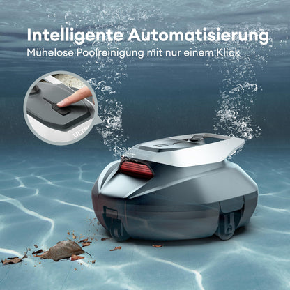 Ultenic Poolroboter Kabellos, 5200 mAh Akku, 90 Min, Auto-Parken, Für 80 m² Pools